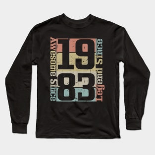 37th Birthday Gift Idea Awesome Since 1983 Long Sleeve T-Shirt